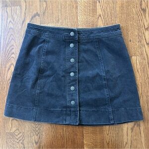 Madewell Black Denim Mini Skirt